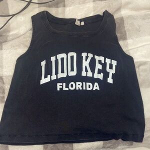 Lagaci Black womens Tank Top with White Print